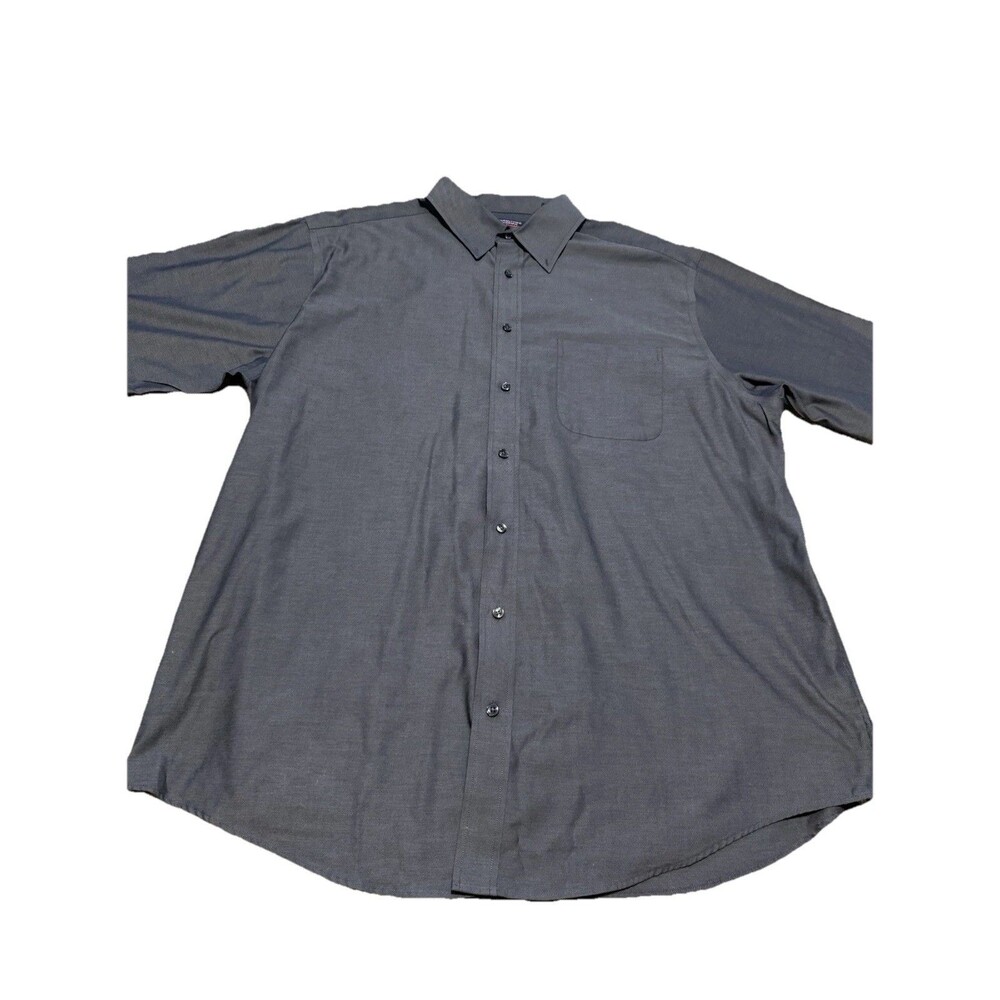 Travel Smart Roundtree & Yorke Men's Shirt Size  2XT Blue Short Sleeve